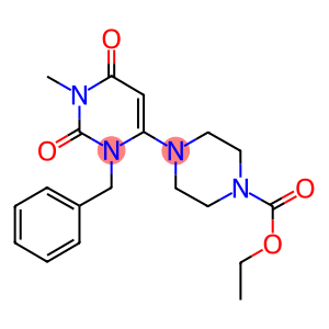 4-(3-BENZYL-1-METHYL-2,6-DIOXO-1,2,3,6-TETRAHYDRO-PYRIMIDIN-4-YL)-PIPERAZINE-1-CARBOXYLIC ACID ETHYL ESTER