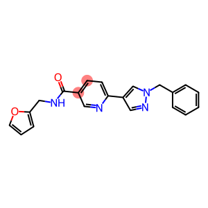 6-(1-BENZYL-1H-PYRAZOL-4-YL)-N-(2-FURYLMETHYL)NICOTINAMIDE