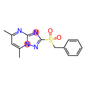 2-(BENZYLSULFONYL)-5,7-DIMETHYL-(1,2,4)TRIAZOLO[1,5-A]PYRIMIDINE