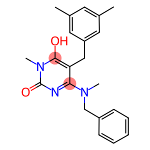 4-(BENZYL-METHYL-AMINO)-5-(3,5-DIMETHYL-BENZYL)-6-HYDROXY-1-METHYL-1H-PYRIMIDIN-2-ONE