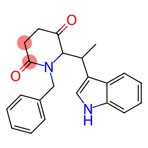 1-BENZYL-6-(1-METHYL-3-INDOLYLMETHYL)-2,5-PIPERIDINEDIONE