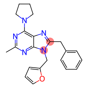 8-BENZYL-9-((FURAN-2-YL)METHYL)-2-METHYL-6-(PYRROLIDIN-1-YL)-9H-PURINE