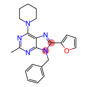 9-BENZYL-8-(FURAN-2-YL)-2-METHYL-6-(PIPERIDIN-1-YL)-9H-PURINE