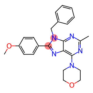 9-BENZYL-8-(4-METHOXYPHENYL)-2-METHYL-6-MORPHOLINO-9H-PURINE