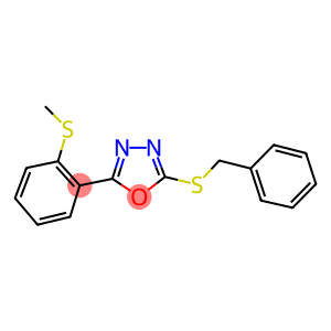 BENZYL 5-[2-(METHYLSULFANYL)PHENYL]-1,3,4-OXADIAZOL-2-YL SULFIDE