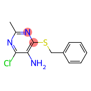 4-(BENZYLTHIO)-6-CHLORO-2-METHYLPYRIMIDIN-5-AMINE