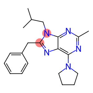 8-BENZYL-9-ISOBUTYL-2-METHYL-6-(PYRROLIDIN-1-YL)-9H-PURINE