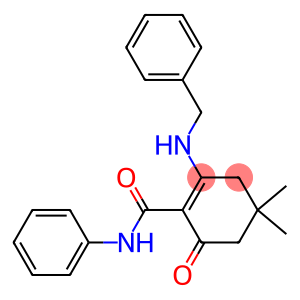 2-(benzylamino)-4,4-dimethyl-6-oxo-N-phenyl-1-cyclohexene-1-carboxamide