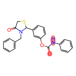 3-(3-benzyl-4-oxo-1,3-thiazolan-2-yl)phenyl N-phenylcarbamate