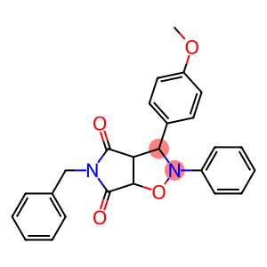 5-benzyl-3-(4-methoxyphenyl)-2-phenylperhydropyrrolo[3,4-d]isoxazole-4,6-dione