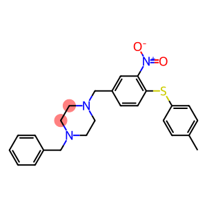 1-benzyl-4-{4-[(4-methylphenyl)sulfanyl]-3-nitrobenzyl}piperazine