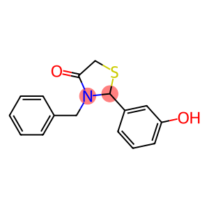 3-benzyl-2-(3-hydroxyphenyl)-1,3-thiazolan-4-one