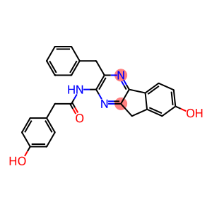 3-Benzyl-2-[1-oxo-2-(4-hydroxyphenyl)ethylamino]-7-hydroxy-9H-indeno[1,2-b]pyrazine