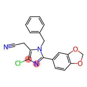 1-Benzyl-2-(3,4-methylenedioxyphenyl)-4-chloro-1H-imidazole-5-acetonitrile