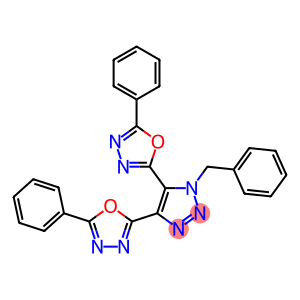 1-Benzyl-4,5-bis[5-(phenyl)-1,3,4-oxadiazol-2-yl]-1H-1,2,3-triazole