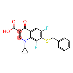 7-Benzylthio-1-cyclopropyl-6,8-difluoro-1,4-dihydro-4-oxoquinoline-3-carboxylic acid
