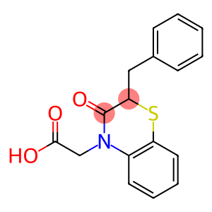 2-Benzyl-2,3-dihydro-3-oxo-4H-1,4-benzothiazine-4-acetic acid