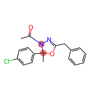 5-Benzyl-2-methyl-2-(4-chlorophenyl)-3-acetyl-2,3-dihydro-1,3,4-oxadiazole