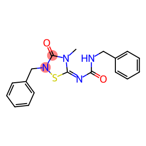 2-Benzyl-4-methyl-5-[(benzylcarbamoyl)imino]-1,2,4-thiadiazolidin-3-one