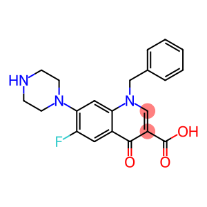 1-Benzyl-1,4-dihydro-4-oxo-6-fluoro-7-piperazinoquinoline-3-carboxylic acid