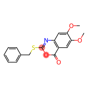 2-Benzylthio-6-methoxy-7-methoxy-4H-3,1-benzoxazin-4-one