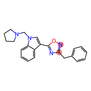 3-苄基-5-(1-(吡咯烷-1-基甲基)-1H-吲哚-3-基)-1,2,4-恶二唑