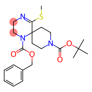 1-benzyl 9-tert-butyl 5-(Methylthio)-1,4,9-triazaspiro[5.5]undec-4-ene-1,9-dicarboxylate