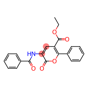 3-Benzoylamino-2-oxo-6-phenyl-2H-pyran-5-carboxylic acid ethyl ester