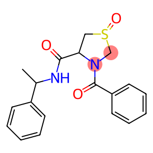 3-Benzoyl-N-(1-phenylethyl)tetrahydrothiazole-4-carboxamide 1-oxide