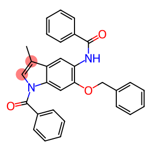 1-Benzoyl-6-benzyloxy-3-methyl-5-benzoylamino-1H-indole