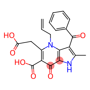 3-Benzoyl-1-carboxymethyl-4,7-dihydro-2-methyl-4-(2-propenyl)-7-oxo-1H-pyrrolo[3,2-b]pyridine-6-carboxylic acid