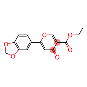 6-(1,3-Benzodioxol-5-yl)-4-oxo-4H-pyran-3-carboxylic acid ethyl ester