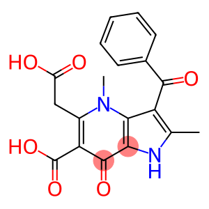 3-Benzoyl-1-carboxymethyl-4,7-dihydro-2,4-dimethyl-7-oxo-1H-pyrrolo[3,2-b]pyridine-6-carboxylic acid