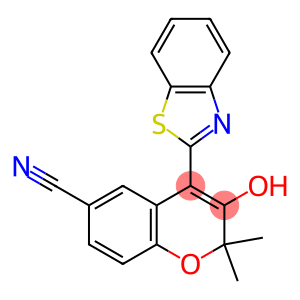 4-(2-Benzothiazolyl)-3-hydroxy-2,2-dimethyl-2H-1-benzopyran-6-carbonitrile