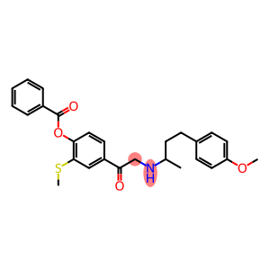 (+)-1-[4-Benzoyloxy-3-(methylthio)phenyl]-2-[[3-(4-methoxyphenyl)-1-methylpropyl]amino]ethanone