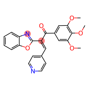 2-(1,3-benzoxazol-2-yl)-3-(4-pyridinyl)-1-(3,4,5-trimethoxyphenyl)-2-propen-1-one