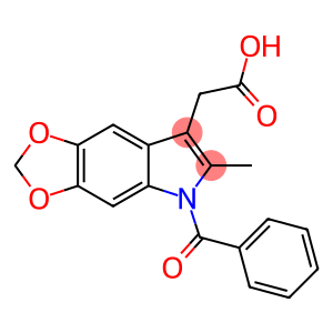 5-Benzoyl-6-methyl-5H-1,3-dioxolo[4,5-f]indole-7-acetic acid