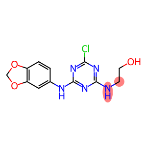 2-{[4-(1,3-benzodioxol-5-ylamino)-6-chloro-1,3,5-triazin-2-yl]amino}ethanol