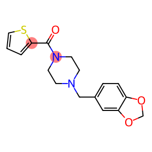 1-(1,3-benzodioxol-5-ylmethyl)-4-(2-thienylcarbonyl)piperazine