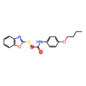 2-(1,3-benzoxazol-2-ylsulfanyl)-N-(4-butoxyphenyl)acetamide