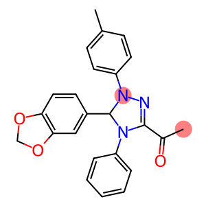 1-[5-(1,3-benzodioxol-5-yl)-1-(4-methylphenyl)-4-phenyl-4,5-dihydro-1H-1,2,4-triazol-3-yl]ethanone