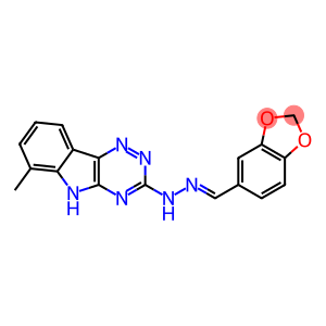 1,3-benzodioxole-5-carbaldehyde (6-methyl-5H-[1,2,4]triazino[5,6-b]indol-3-yl)hydrazone