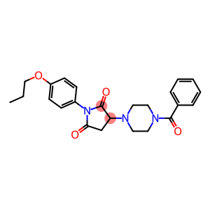 3-(4-benzoyl-1-piperazinyl)-1-(4-propoxyphenyl)-2,5-pyrrolidinedione