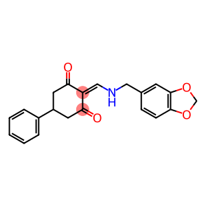 2-{[(1,3-benzodioxol-5-ylmethyl)amino]methylene}-5-phenyl-1,3-cyclohexanedione