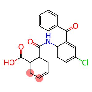 6-[(2-benzoyl-4-chloroanilino)carbonyl]-3-cyclohexene-1-carboxylic acid