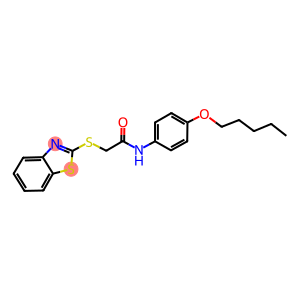 2-(1,3-benzothiazol-2-ylsulfanyl)-N-[4-(pentyloxy)phenyl]acetamide