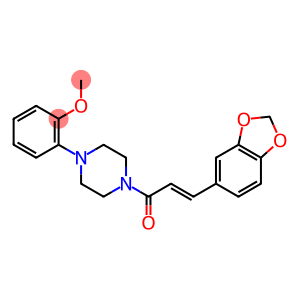 2-{4-[3-(1,3-benzodioxol-5-yl)acryloyl]-1-piperazinyl}phenyl methyl ether