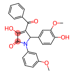 4-benzoyl-3-hydroxy-5-(4-hydroxy-3-methoxyphenyl)-1-(3-methoxyphenyl)-1,5-dihydro-2H-pyrrol-2-one