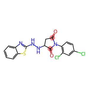 3-[2-(1,3-benzothiazol-2-yl)hydrazino]-1-(2,4-dichlorophenyl)-2,5-pyrrolidinedione