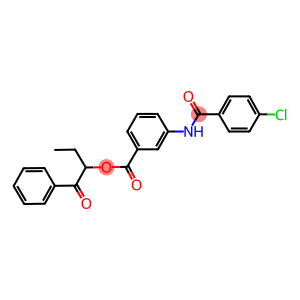 1-benzoylpropyl 3-[(4-chlorobenzoyl)amino]benzoate